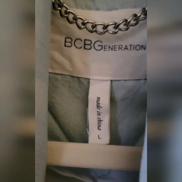 Women'BCBG Light Weight, Cotton Blend Coat/Duster/Trench Coat -  Size Large - Picture 3 of 7